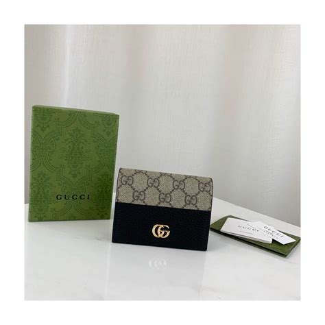 gucci gg marmont leather card case wallet light blue|gg marmont card case wallet.